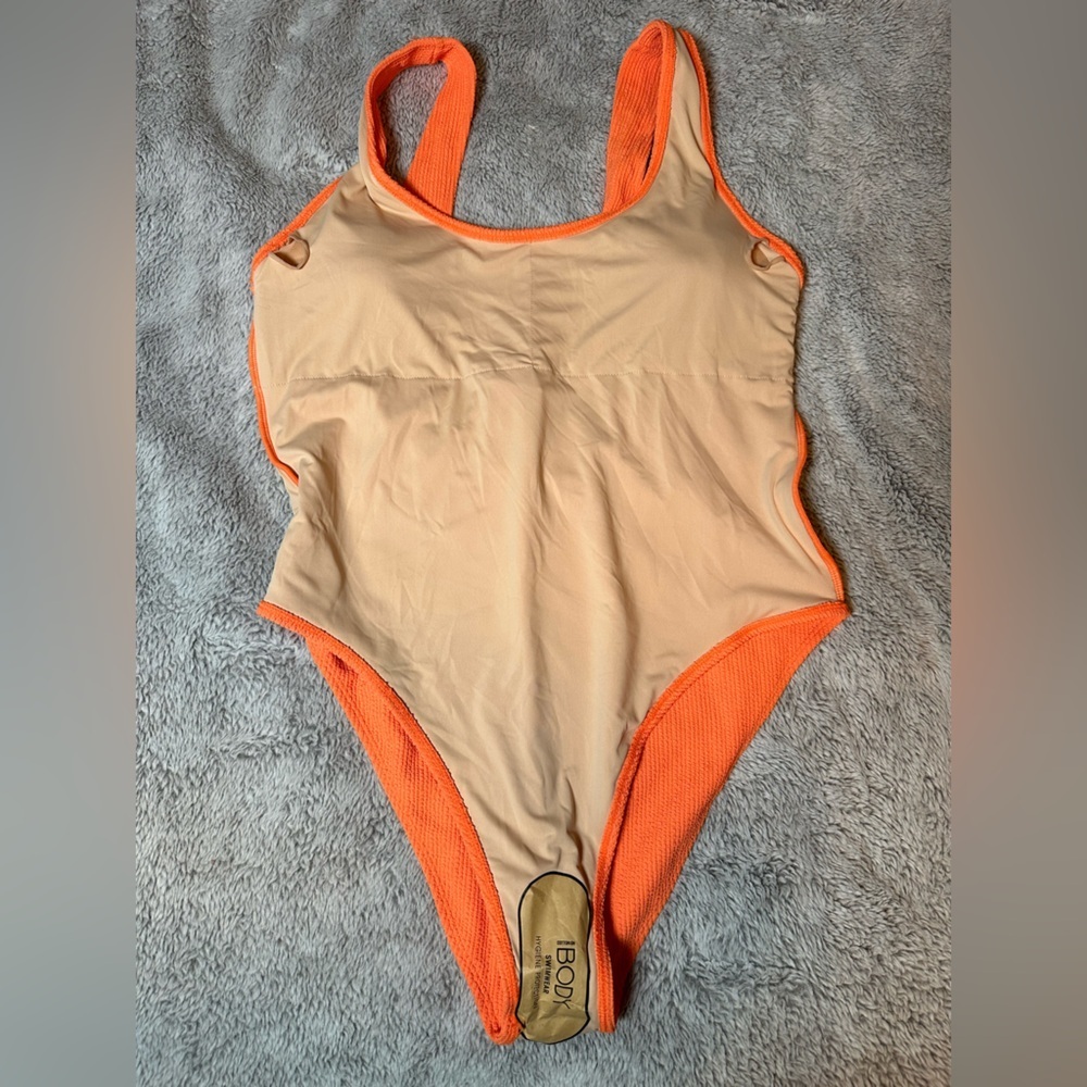 Cotton On Body Orange Crinkle One-Piece Swimsuit XL NWT Scoop Back - Picture 4 of 8